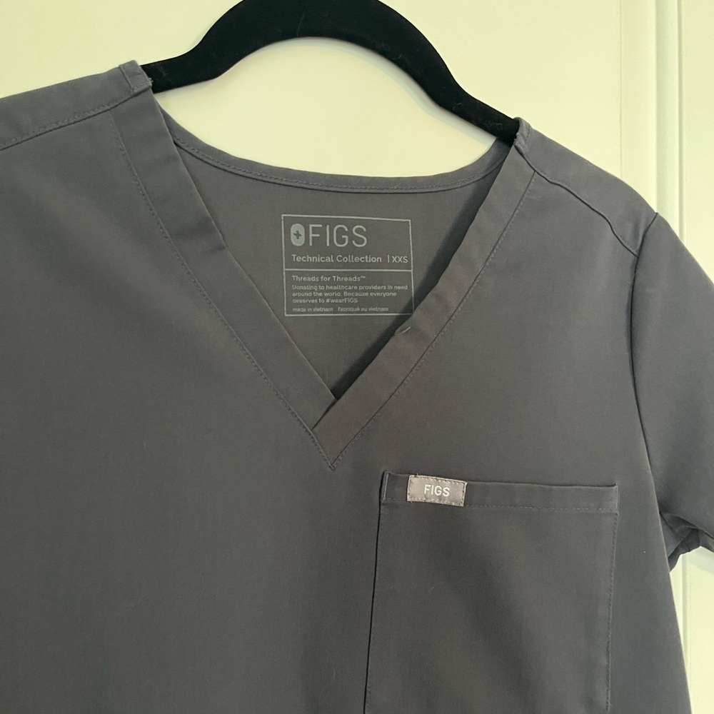 Figs Catarina scrub top charcoal size XXS - Picture 5 of 6